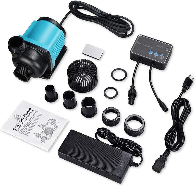 JEREPET مضخة مياه حوض السمك 2250GPH 24V DC مع وحدة تحكم، مضخة غاطسة ومضخة عودة خطية لحوض السمك، أحواض السمك، نوافير، خزانات، زراعة مائية، برك، للاستخدام في المياه العذبة والمالحة. - Image 2